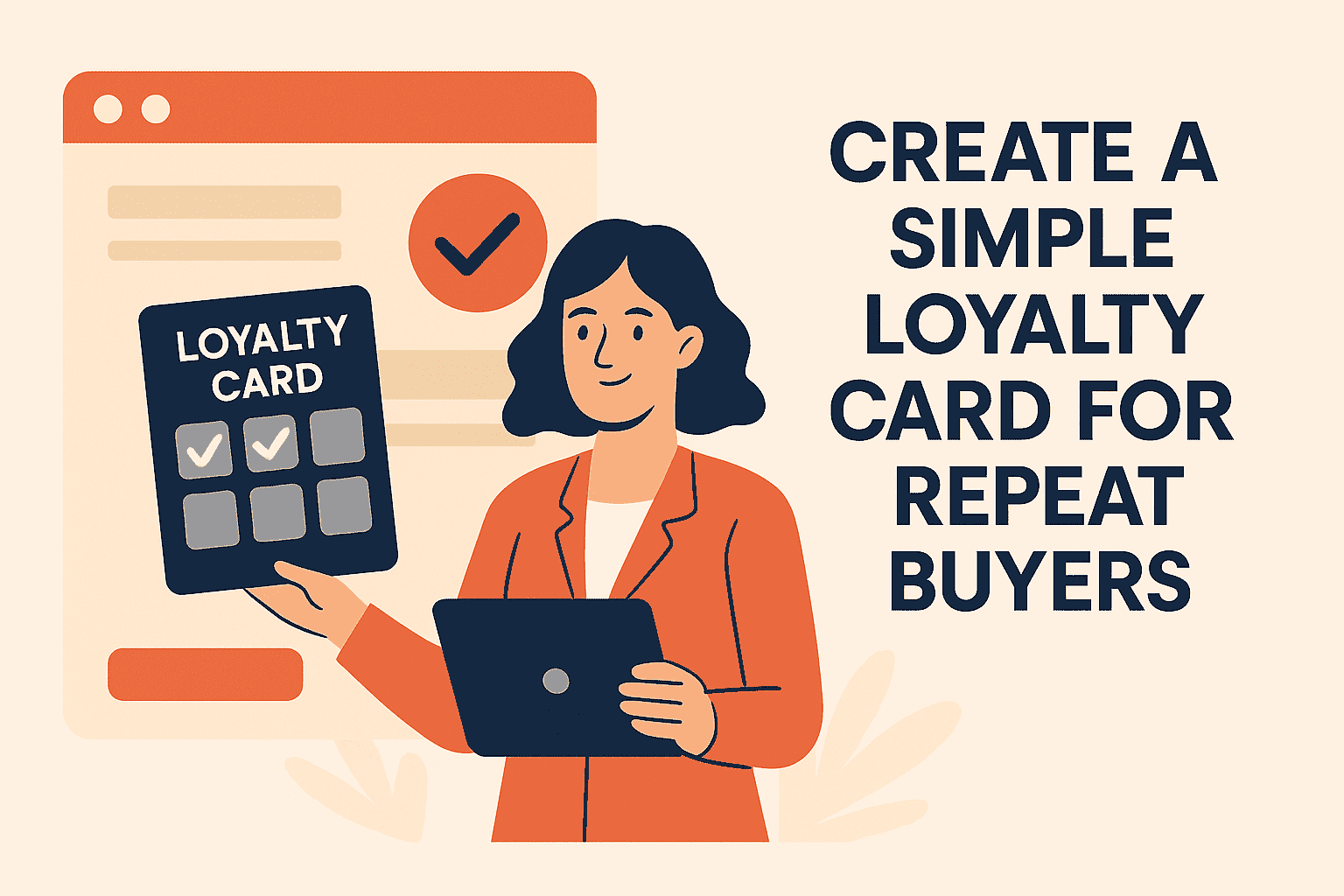 CREATE A SIMPLE LOYALTY CARD FOR REPEAT BUYERS