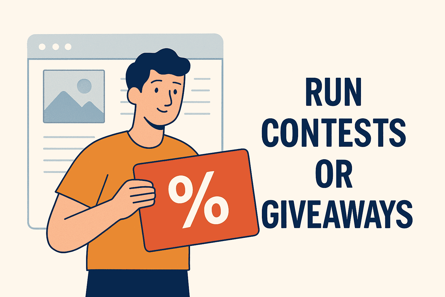 RUN CONTESTS OR GIVEAWAYS